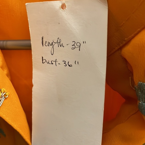 NWT yellow kurta with thread work and gota - Picture 6 of 6